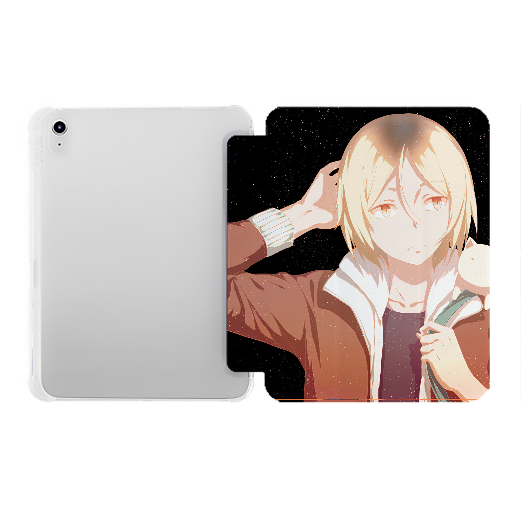 （画像用） ハイキュー!! Haikyu!! IPad ケース ペン収納付き 三つ折りスタンド PUレザー×シリコン 対応機種9.5/10.5/10.9インチ